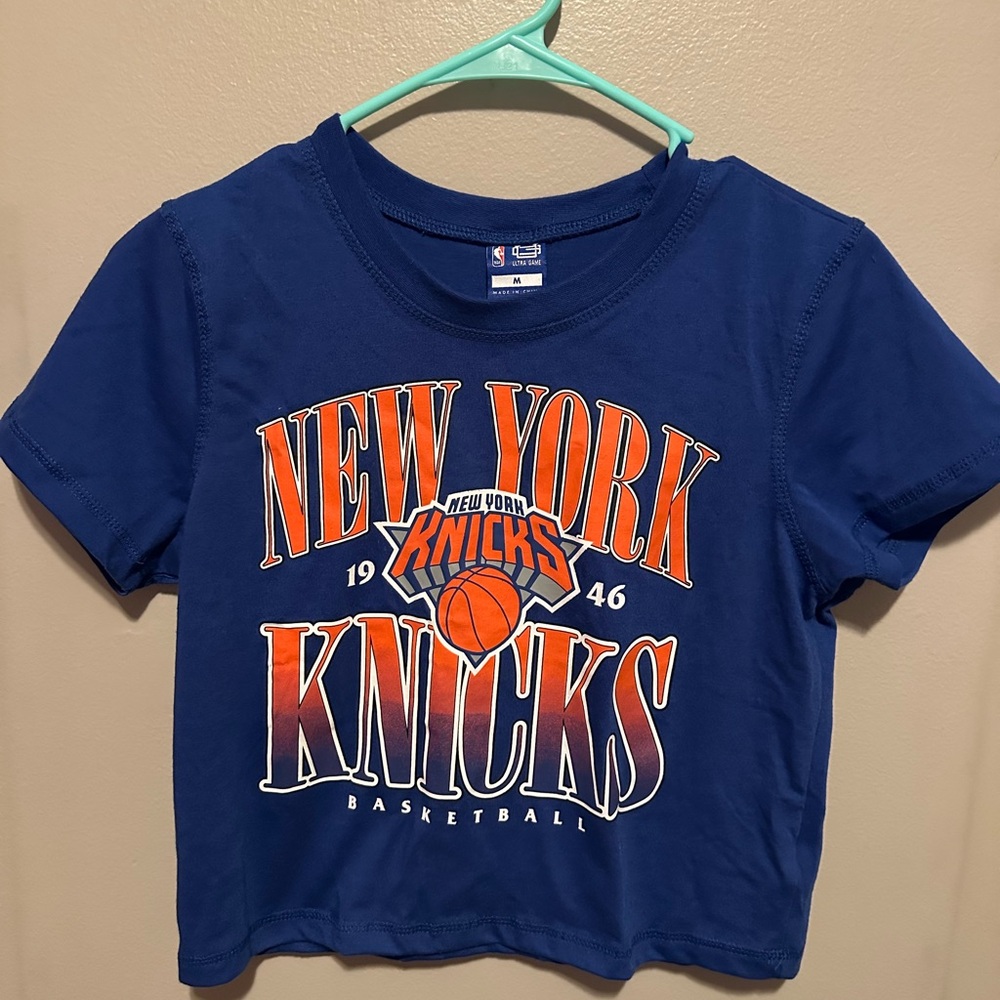 Sz M Women’s New York NY NBA Knicks Blue Crop Top
